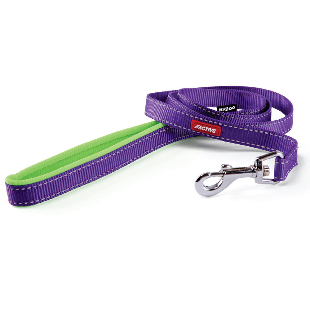 Kazoo Active Dog Lead Purple/Lime