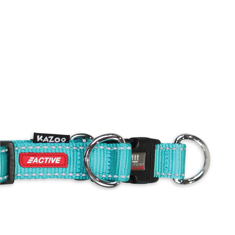 Kazoo Active Adjustable Dog Collar Aqua/Purple