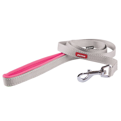 Kazoo Active Dog Lead Silver/Pink